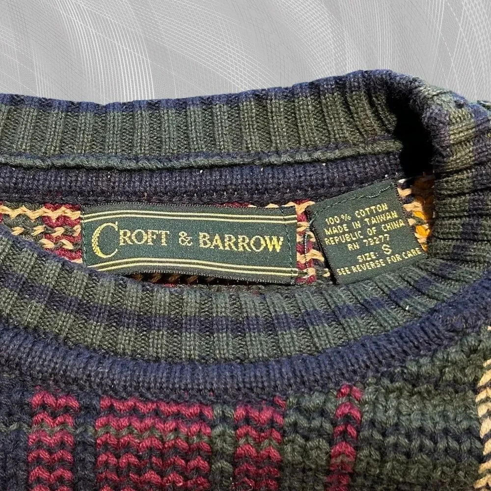 Oak Brook x Carnegie Mellon University Upcycled Tartan Plaid Sweater Size Medium